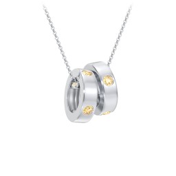 Multi-Gemstone Stacking Ring Charm Necklace - 2