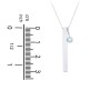 Engravable Vertical 3D Bar Necklace with 1-Stone Charm