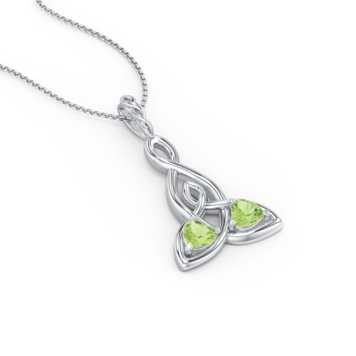 Celtic Motherhood Knot Birthstone Necklace