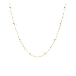 16" Ball Station Cable Chain Necklace