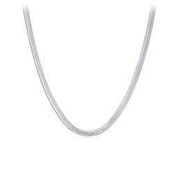 Engravable 16" Herringbone Chain in Stainless Steel in Stainless Steel