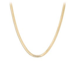 Engravable 16" Herringbone Chain in Yellow Ion-Plated Steel
