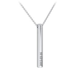 Engravable 3D Cylinder Urn Necklace in Stainless Steel in Stainless Steel