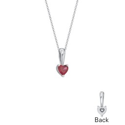 Engravable Generations Stacking Hearts Pendant - 1 in 925 Sterling Silver