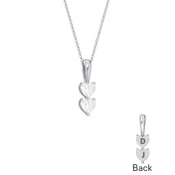 Engravable Generations Stacking Hearts Pendant - 2
