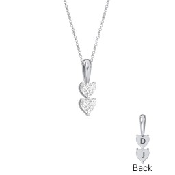 Engravable Generations Stacking Hearts Pendant - 2