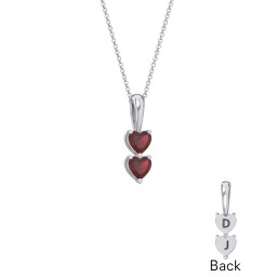 Engravable Generations Stacking Hearts Pendant - 2