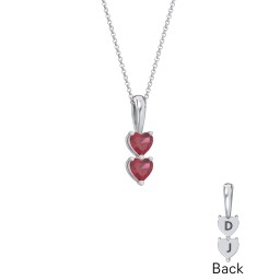Engravable Generations Stacking Hearts Pendant - 2