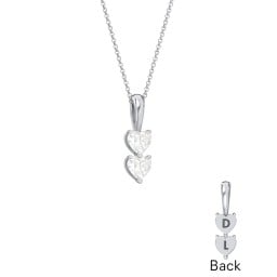 Engravable Generations Stacking Hearts Pendant - 2