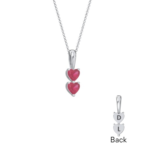 Engravable Generations Stacking Hearts Pendant - 2