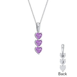 Engravable Generations Stacking Hearts Pendant - 3