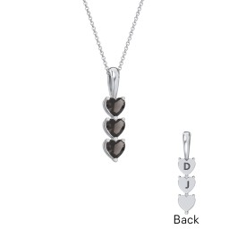Engravable Generations Stacking Hearts Pendant - 3
