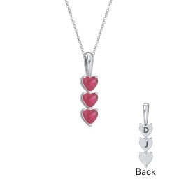 Engravable Generations Stacking Hearts Pendant - 3
