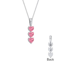 Engravable Generations Stacking Hearts Pendant - 3