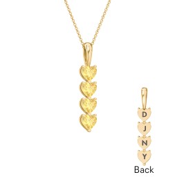 Engravable Generations Stacking Hearts Pendant - 4
