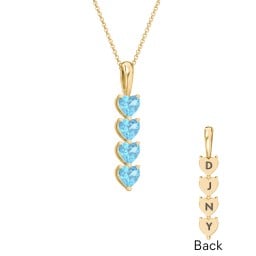 Engravable Generations Stacking Hearts Pendant - 4