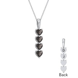 Engravable Generations Stacking Hearts Pendant - 4