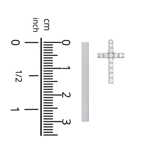 Slim Engravable 3D Bar Pendant & Cross Charm