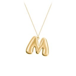 Custom Bubble Initial Necklace