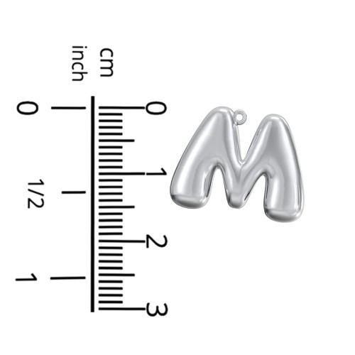 Custom Bubble Initial Necklace – Sterling Silver