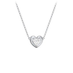 Puffy Heart Pendant with 1 Birthstone