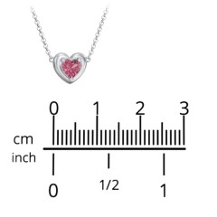 Puffy Heart Pendant with 1 Birthstone