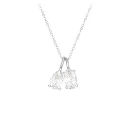 Toi et Moi Necklace Charms in 925 Sterling Silver with Diamond