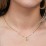 Oval Frame Stone Necklace With Back Initial
