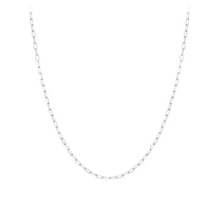 Diamond-Cut 24" Paper Clip Chain Necklace