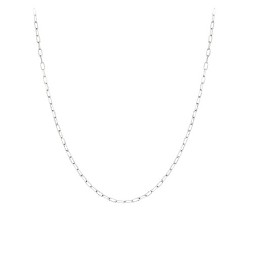 Diamond-Cut 24" Paper Clip Chain Necklace