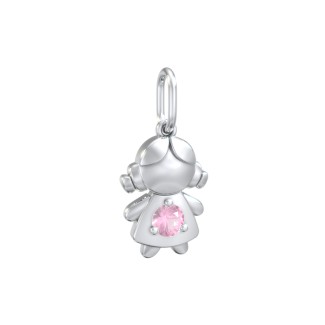 Little Girl Charm with Gemstone