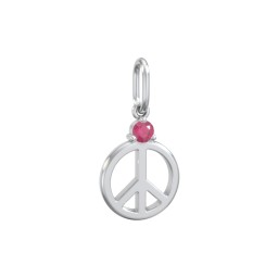 Peace Charm with Gemstone