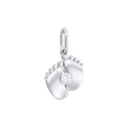 Baby Feet Gemstone Charm