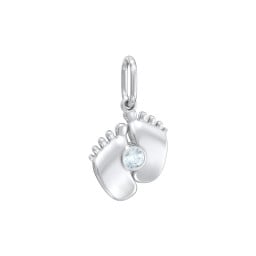 Baby Feet Gemstone Charm