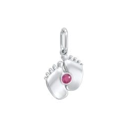 Baby Feet Gemstone Charm