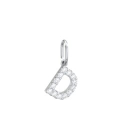 Pavé Initial Charm-D