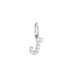 Pavé Initial Charm-J
