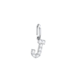 Pavé Initial Charm-J