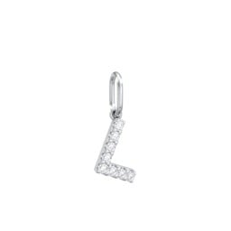 Pavé Initial Charm-L