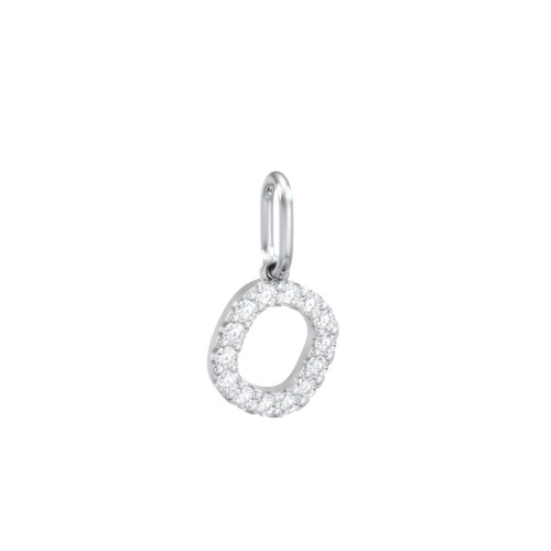 Pavé Initial Charm-O