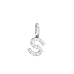 Pavé Initial Charm-S
