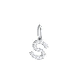 Pavé Initial Charm-S