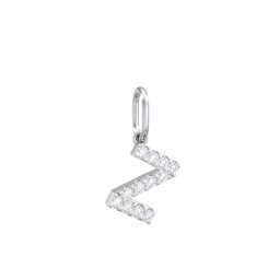 Pavé Initial Charm-Z in 925 Sterling Silver with White Premium Zirconia