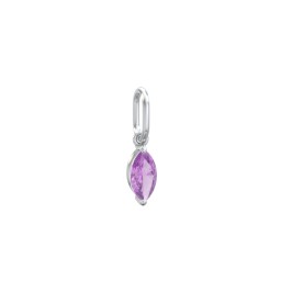 Marquise Gemstone Charm in 925 Sterling Silver with Amethyst