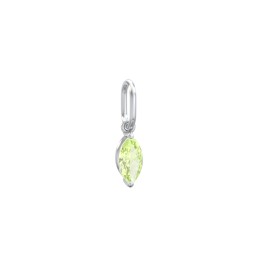 Marquise Gemstone Charm in 925 Sterling Silver with Peridot