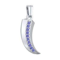 Men's Engravable Claw Pendant with Gemstones