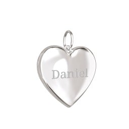 Engravable Heart Photo Locket Charm