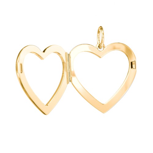 Engravable Heart Photo Locket Charm