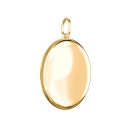 Engravable Oval Photo Locket Charm