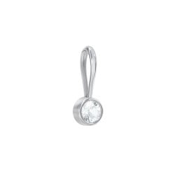 Bezel-Set Round Cut Charm (Dainty)